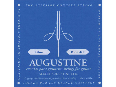 Augustine Blue High Tension D4 Einzelsaiten für Konzert Gitarre