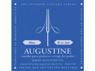 Augustine Blue High Tension B2 Einzelsaiten für Konzert Gitarre