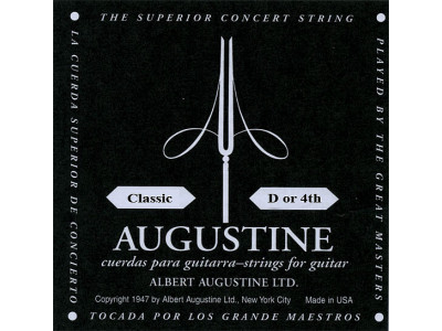 Augustine Black Low Tension D4 Einzelsaiten für Konzert Gitarre