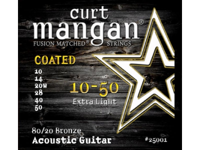 curt mangan 10-50 80/20 Bronze Extra Light COATED Acoustic Guitar