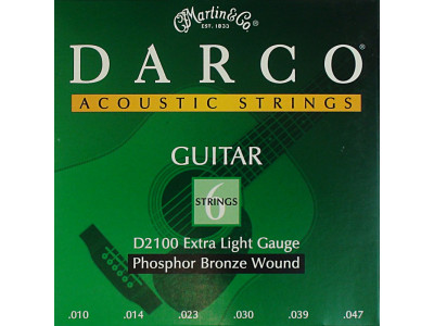 Darco D2100 ExtraLight Saiten für Western Gitarre 010-047, Phosphor Bronze