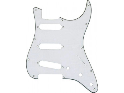 RS Guitar Parts - Pickguard Strat® Style SSS / White 3Ply, NEU,