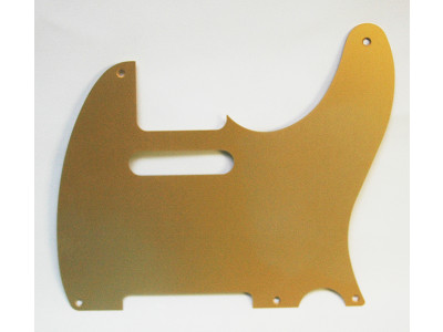 Qparts AG2170144 Aged Collections Tele Pickguard 57er gold anodized, Alu 1,016mm (0,04") dick, 5 Schraubenlöcher