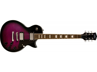 Oscar Schmidt OE20FTPB Flame Transparent Purpleburst E-Guitar LP type