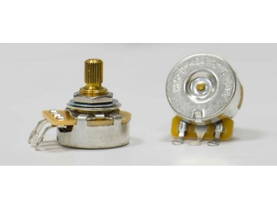 CTS-A250S, Potentiometer (Poti), 250K-Ohm logarithmisch, kurze Achse, für 10mm Bohrung, Vintage Dimple Back