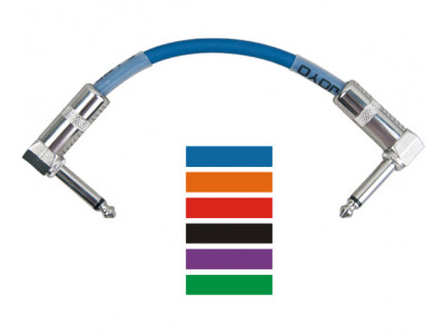 Joyo CM11 Patchkabel Set, 6 Kabel á 20cm, schwarz, blau, rot, grün, gelb, violett