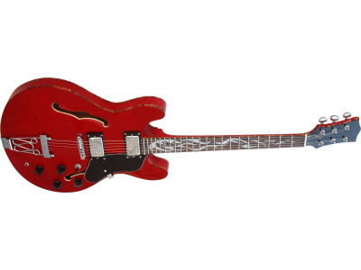 RS Guitars ES61, Halbresonanz, Transp-Red