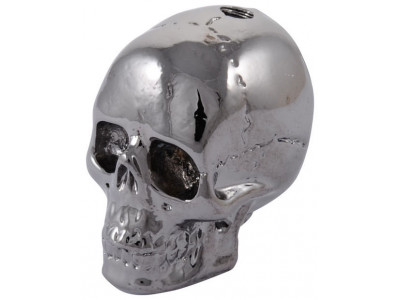 Qparts Potiknopf Jumbo Skull 2, black chrome, face up, Sonderpreis/Restposten!