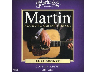 Martin M175 Custom Light, 011-052 Saiten für Western Gitarre