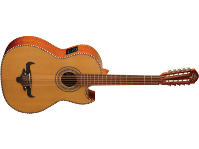 Oscar Schmidt OH42SE-NT Bajo Quinto Latin Guitar, natural, inkl. Gigbag